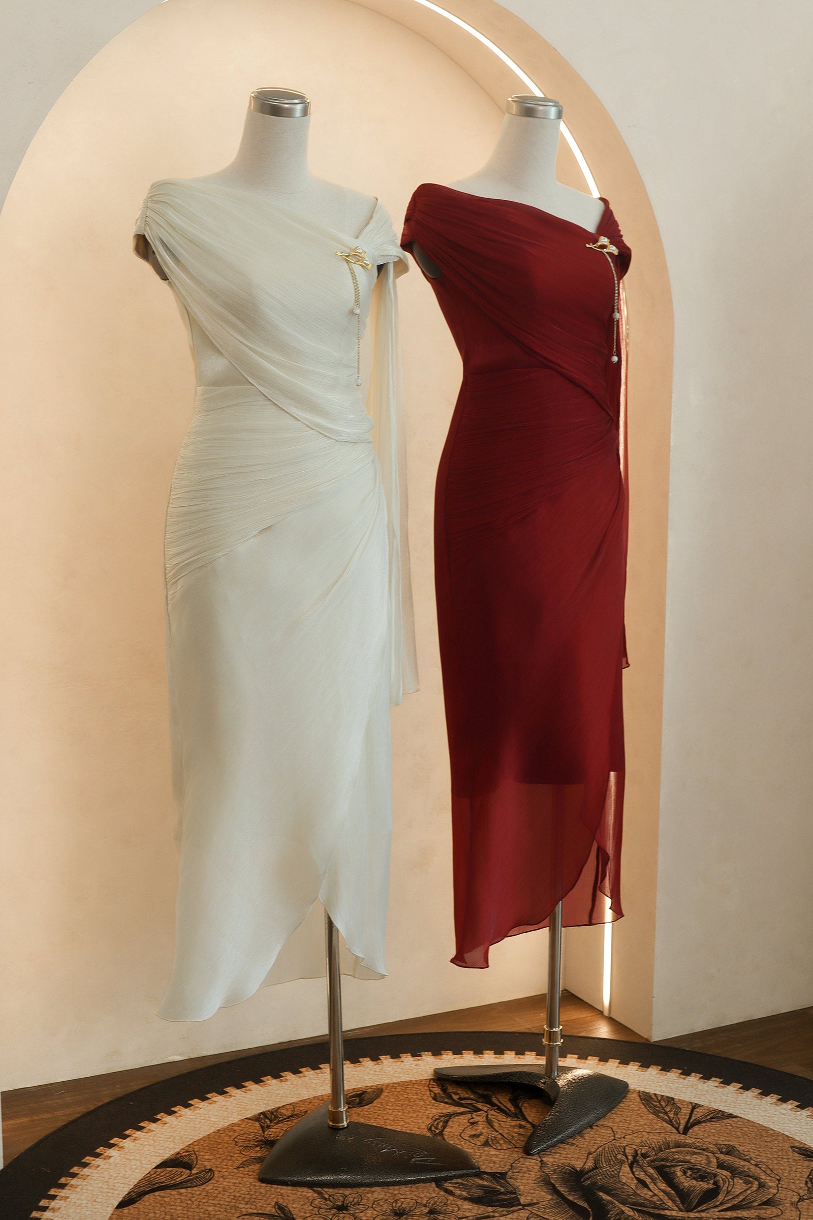 Sylvera Scarf Dress (Ruby Red)