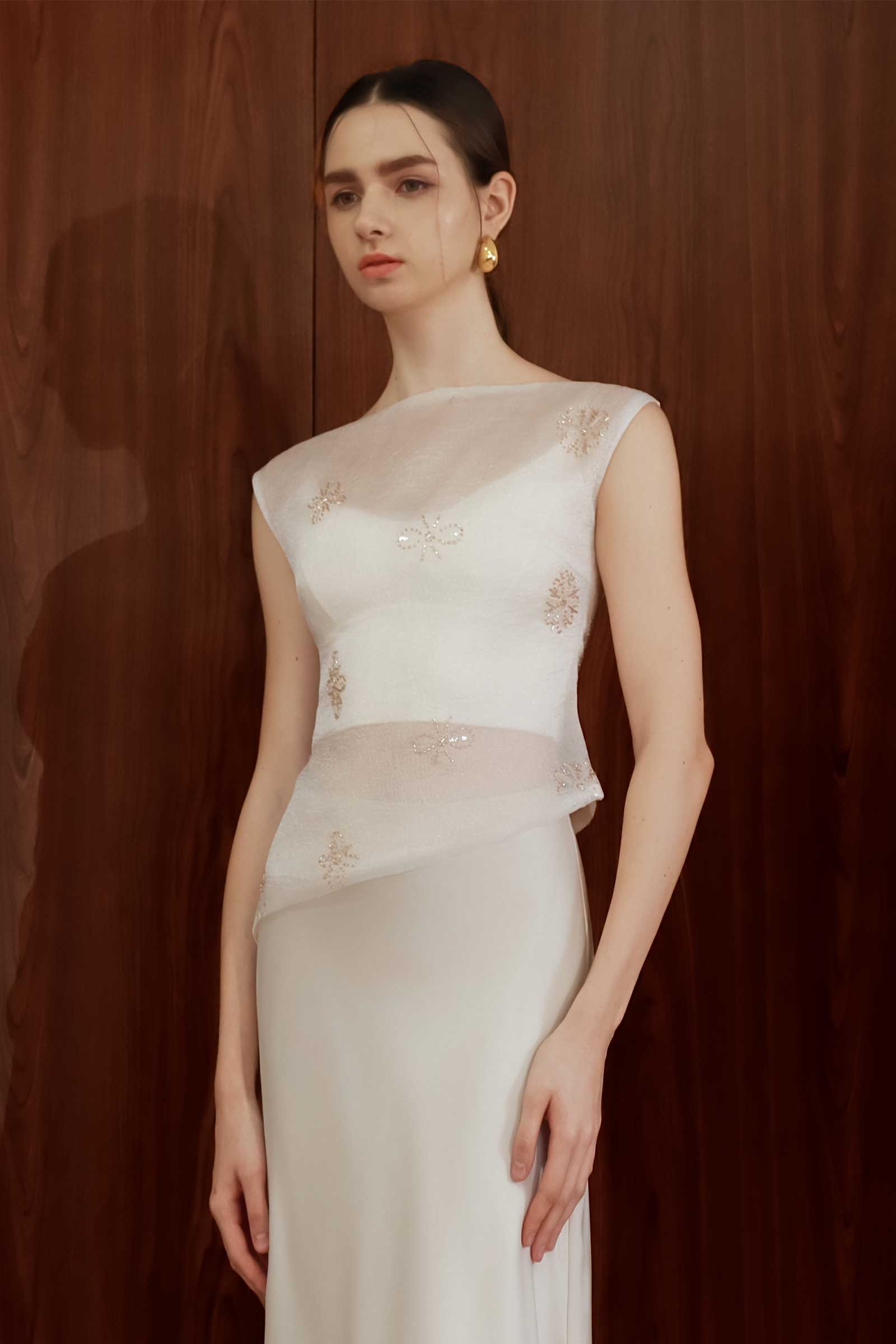 Danelisse Organza Top (White)