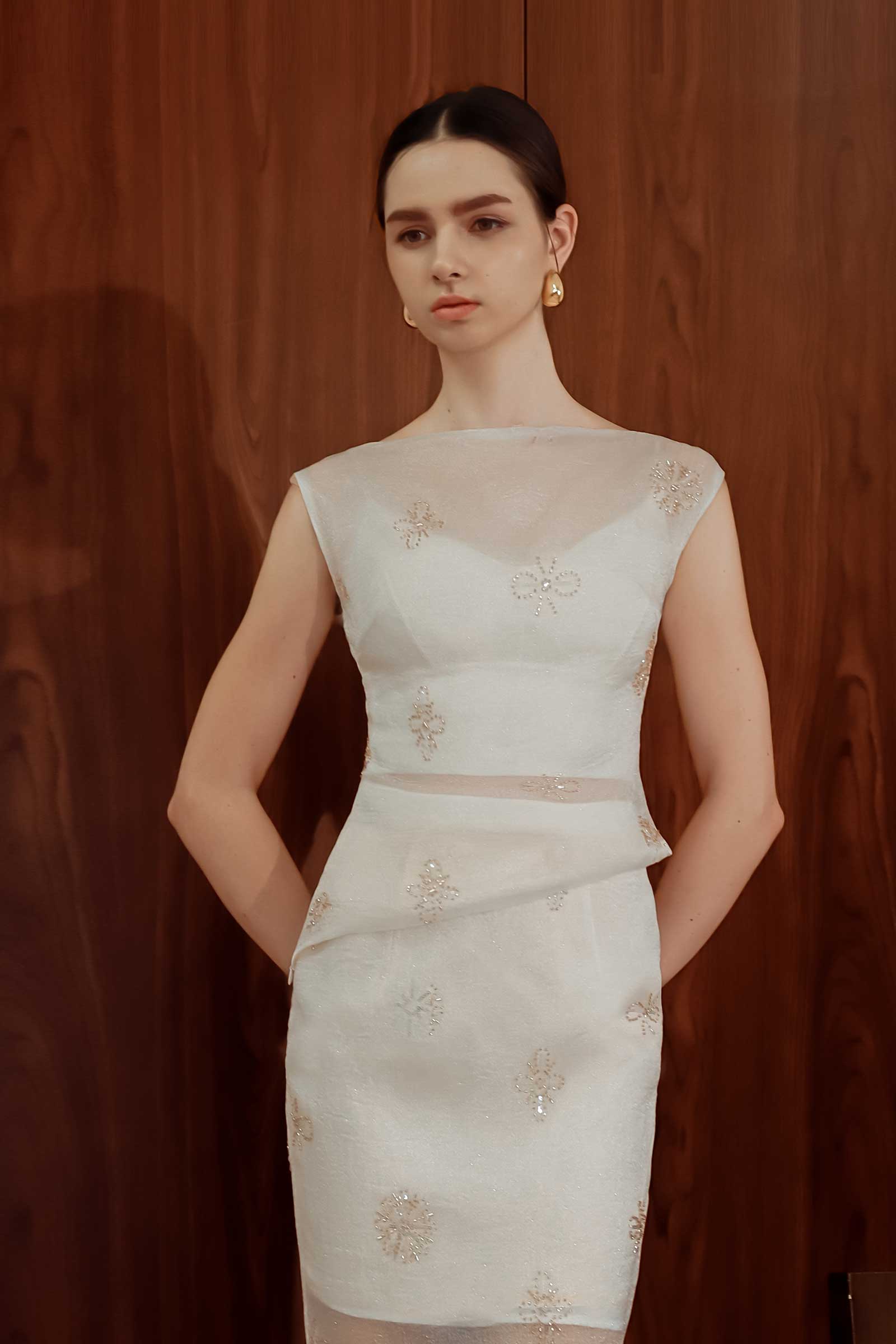 Danelisse Organza Top (White)