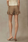 Liora Ruffle Shorts (Mocha)