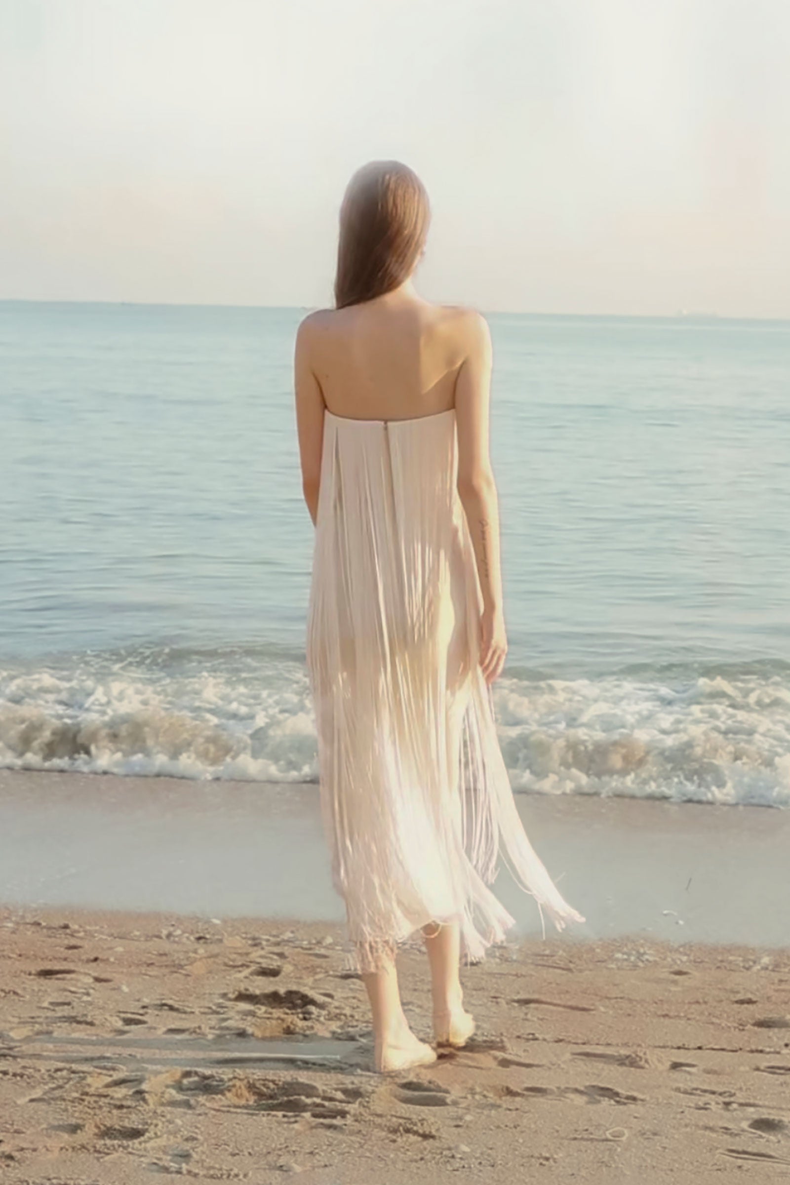 Valeria Tassel Dress (Champagne)