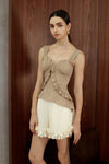 Liora Ruffle Shorts (Cream)