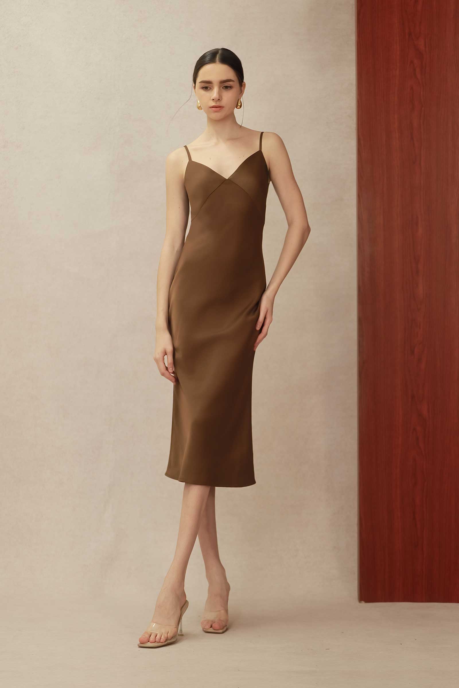 Seren Satin Slip (Mocha)