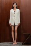 Dolenne Structured Blazer (Cream)