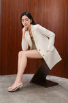 Dolenne Structured Blazer (Cream)