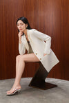 Dolenne Structured Blazer (Cream)
