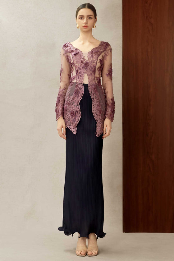 Aurielle Kebaya Top (Lilac)