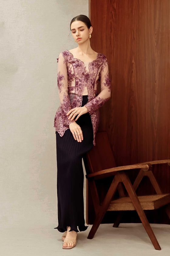 Aurielle Kebaya Top (Lilac)