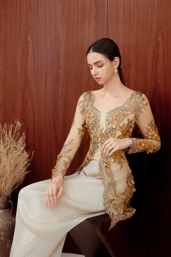 Aurielle Kebaya Top (Gold)
