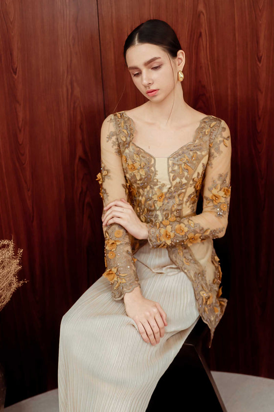 Aurielle Kebaya Top (Gold)