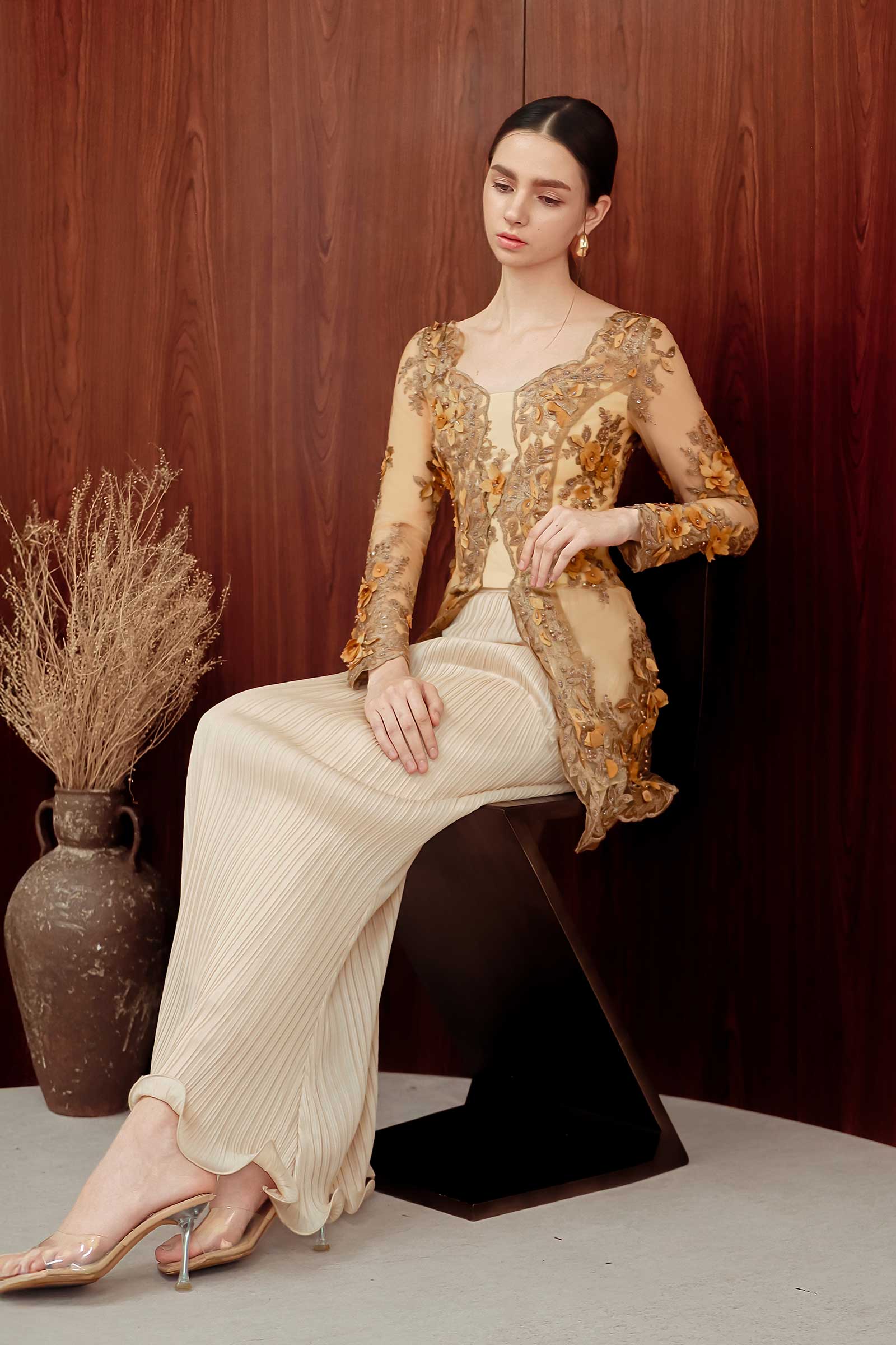 Aurielle Kebaya Top (Gold)