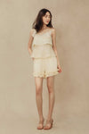 Liora Ruffle Shorts (Cream)