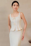 Diunere Ribbon Vest Top (Cream)