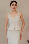 Diunere Ribbon Vest Top (Cream)