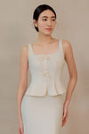 Diunere Ribbon Vest Top (Cream)