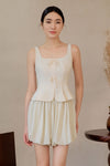 Diunere Ribbon Vest Top (Cream)