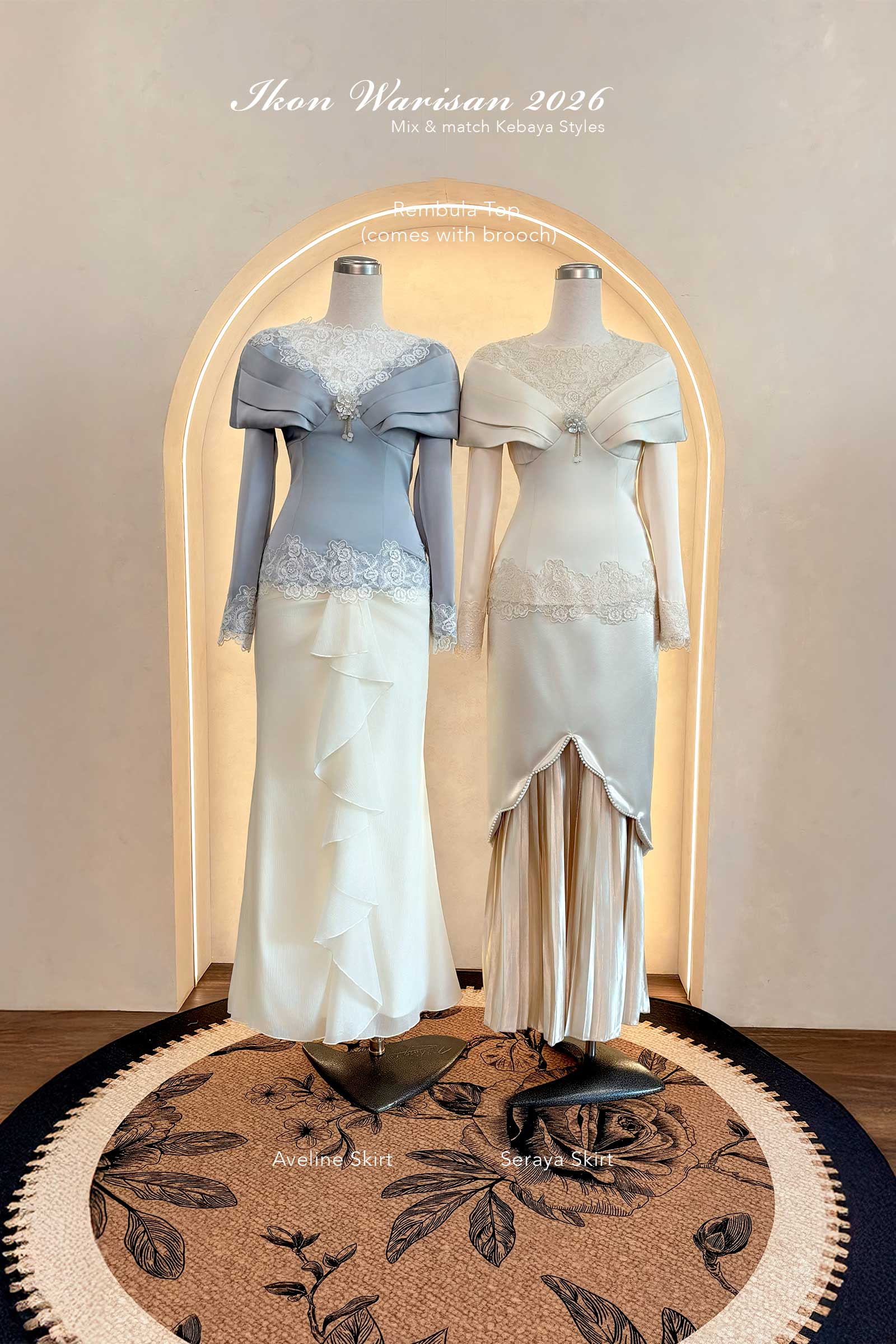 Rembulan Kebaya Top (Champagne)
