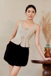 Diunere Ribbon Vest Top (Khaki)