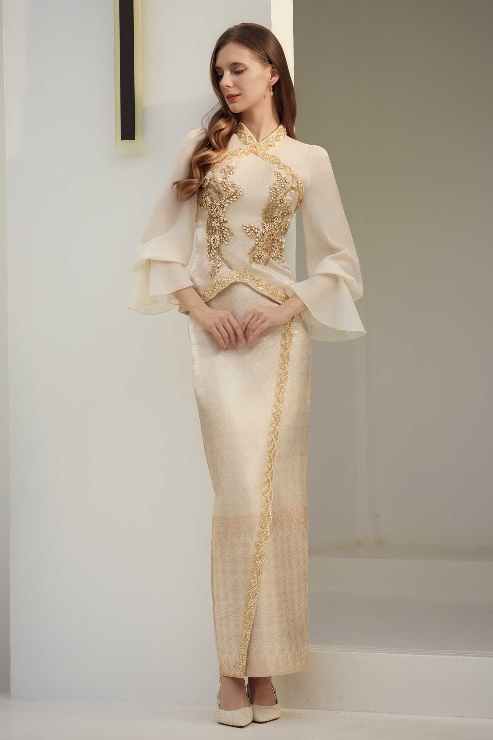 BACKORDER Puteri Skirt (Gold)