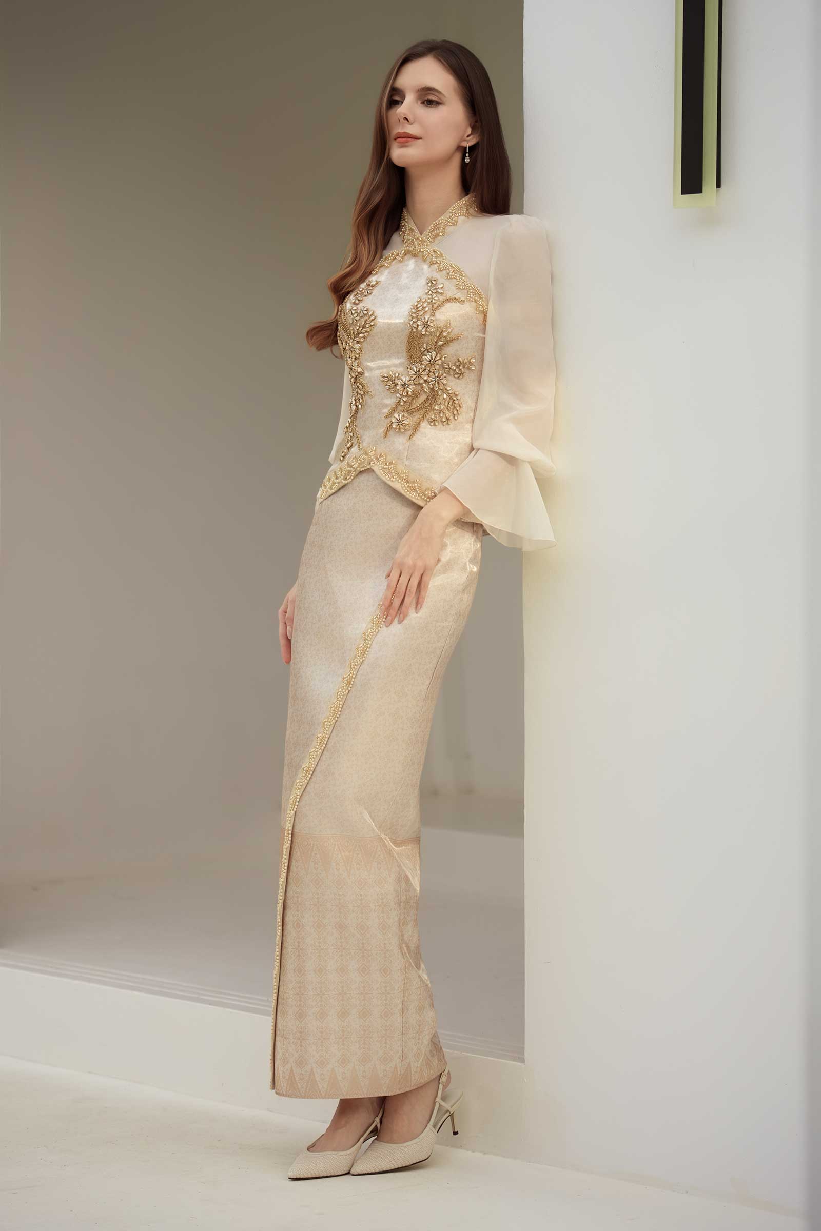 BACKORDER Puteri Kebaya Top (Gold)