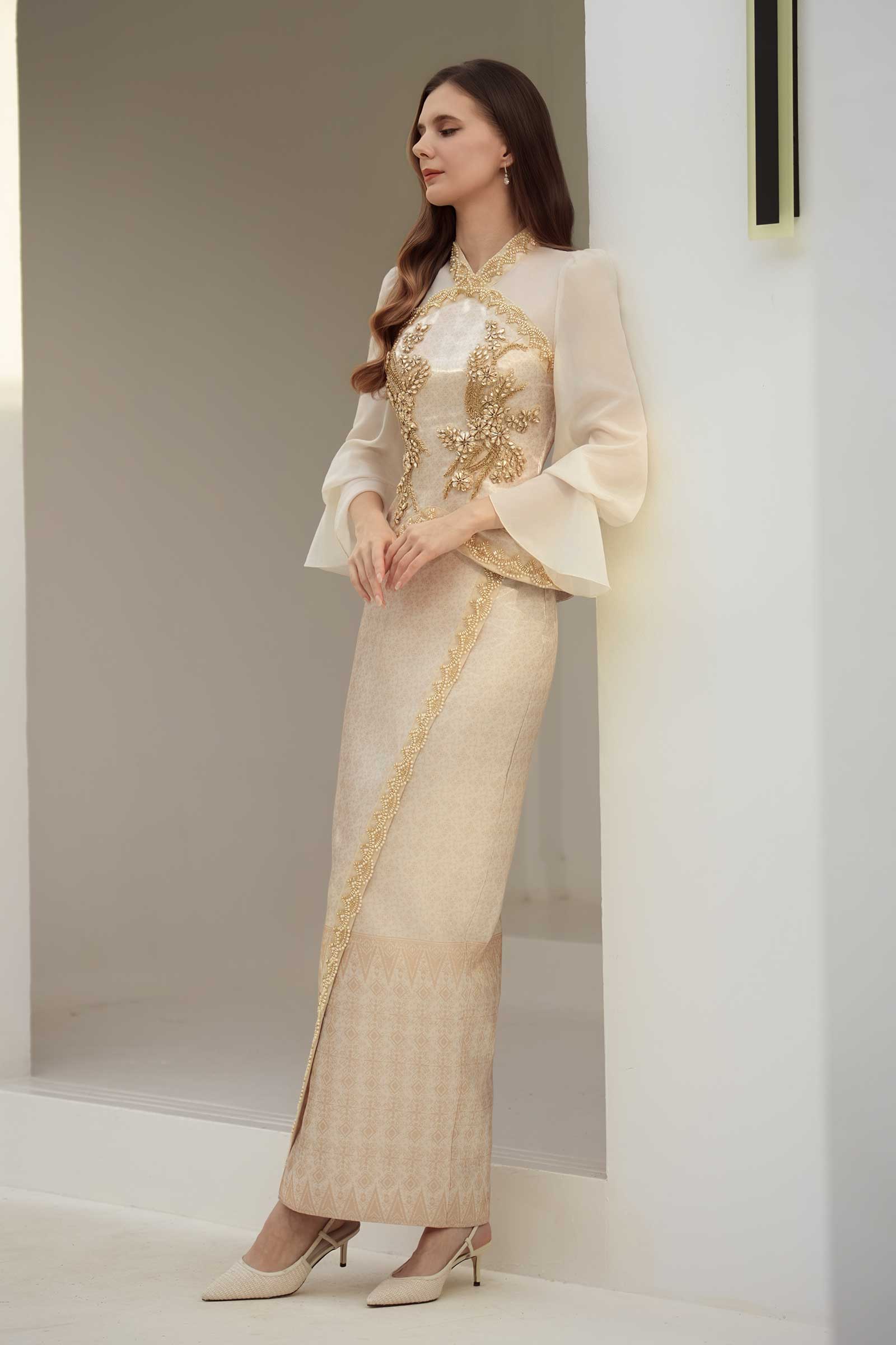 BACKORDER Puteri Kebaya Top (Gold)