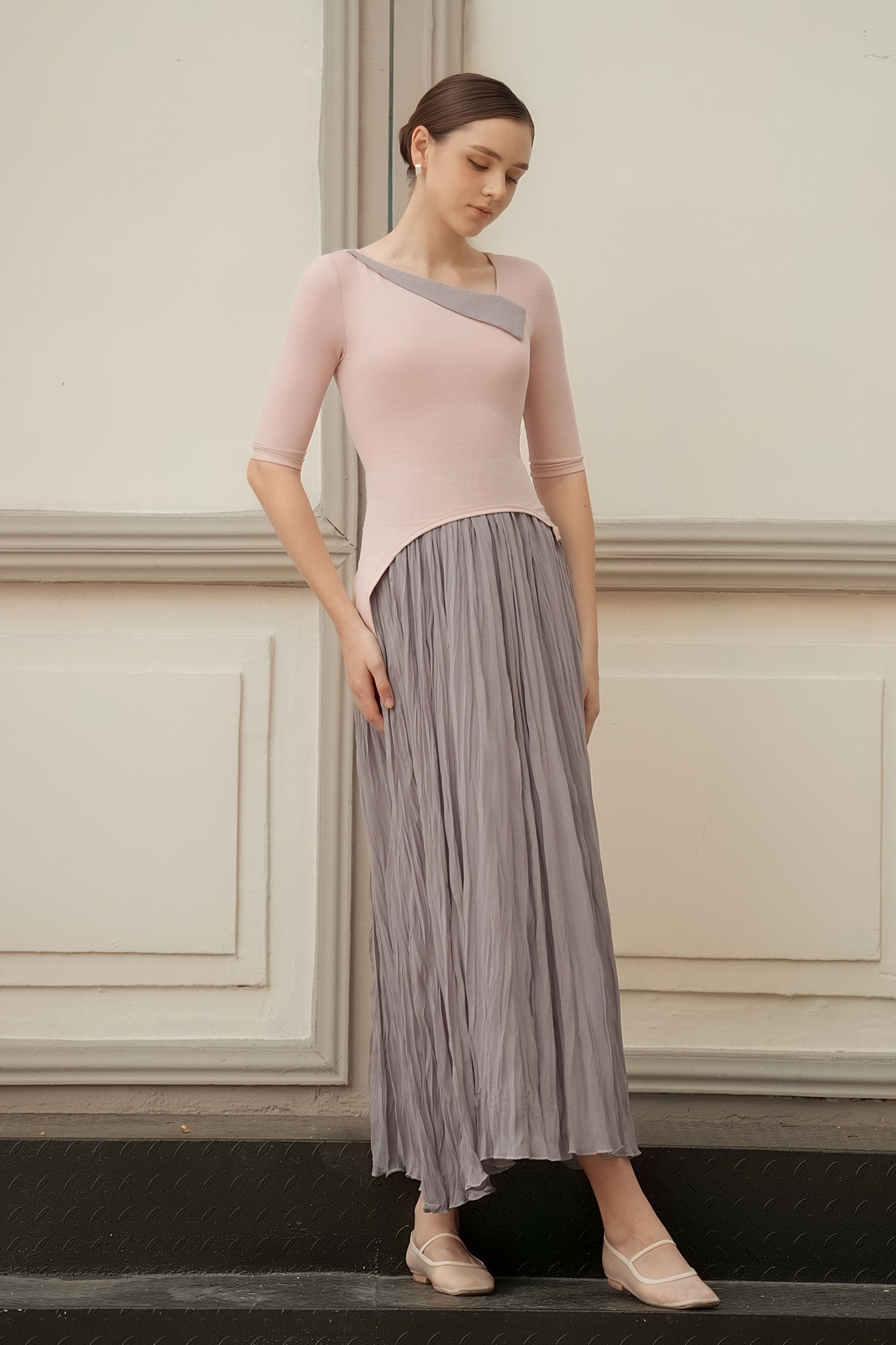 Ellear Dress (Blush+Mauve)