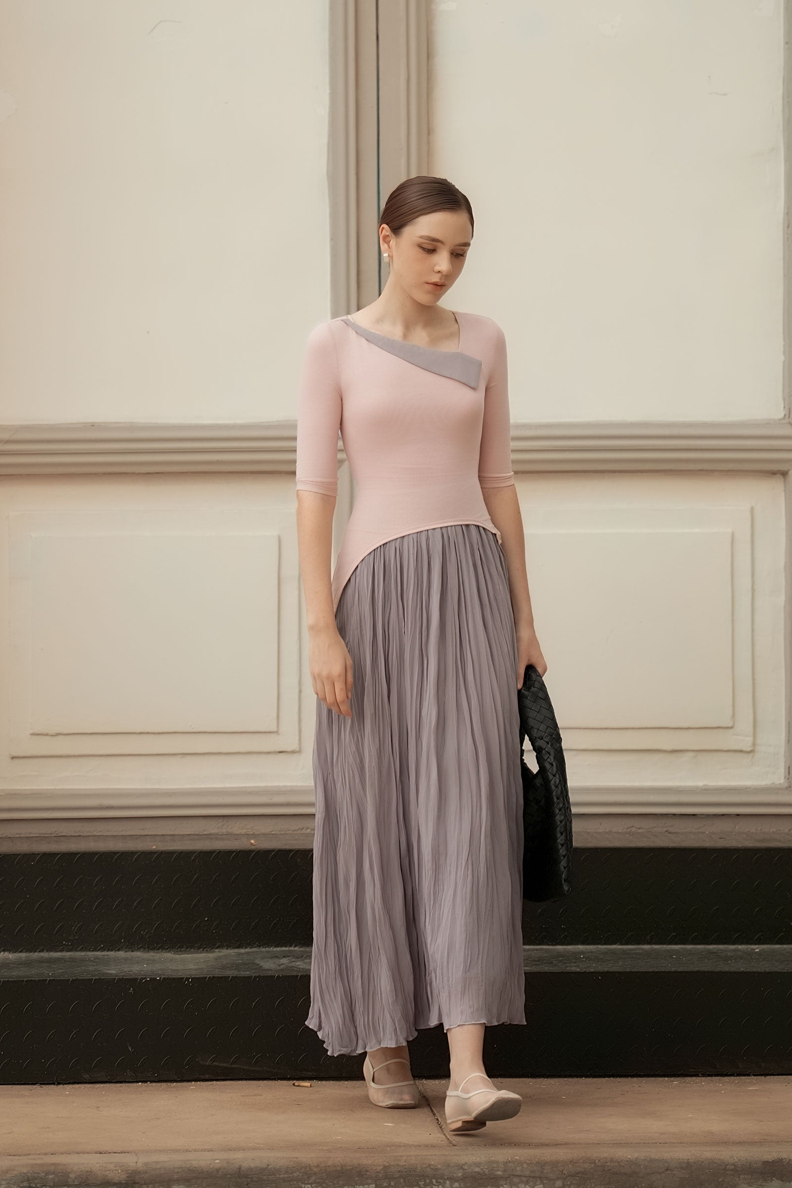 Ellear Dress (Blush+Mauve)