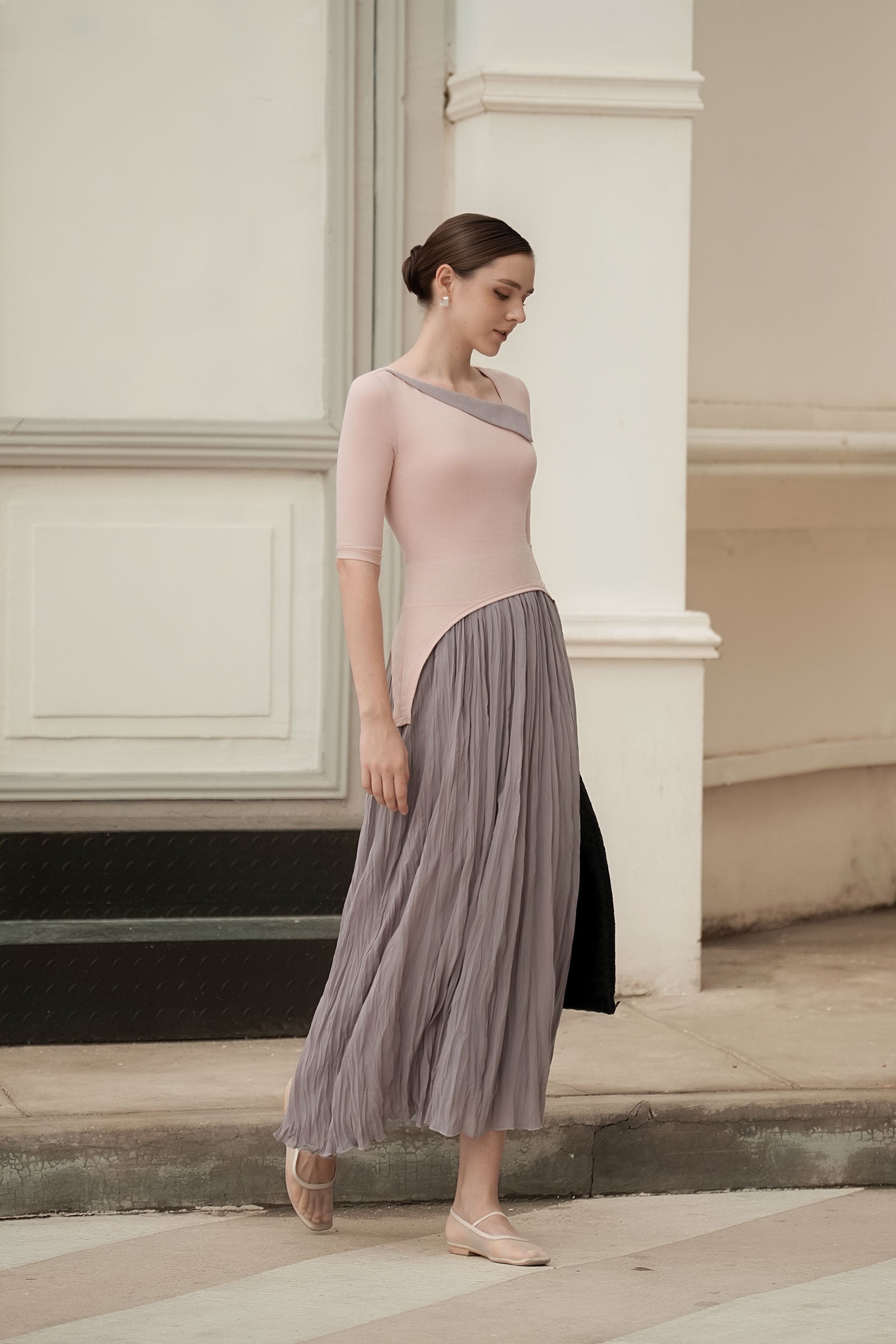 Ellear Dress (Blush+Mauve)