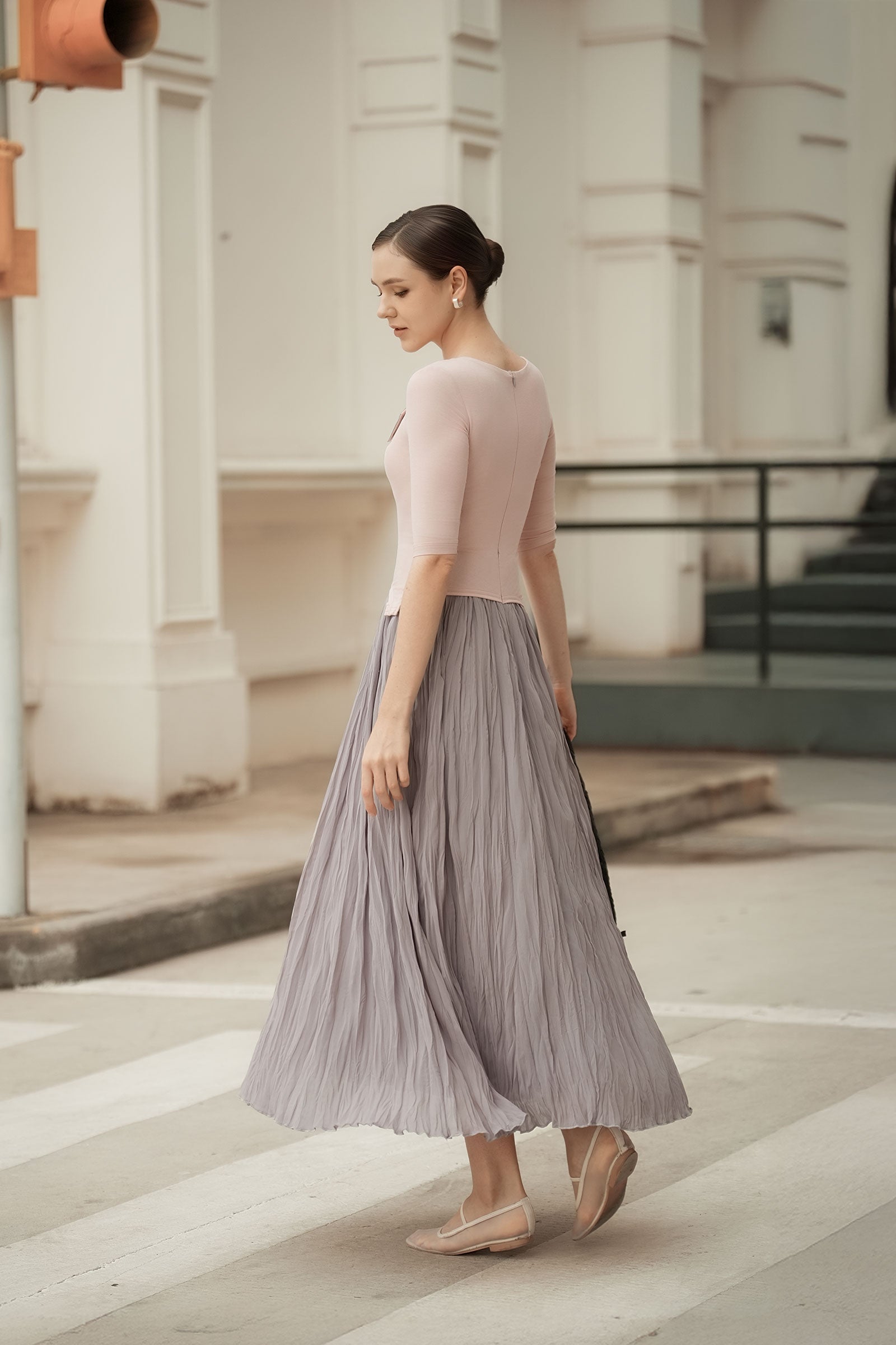 Ellear Dress (Blush+Mauve)