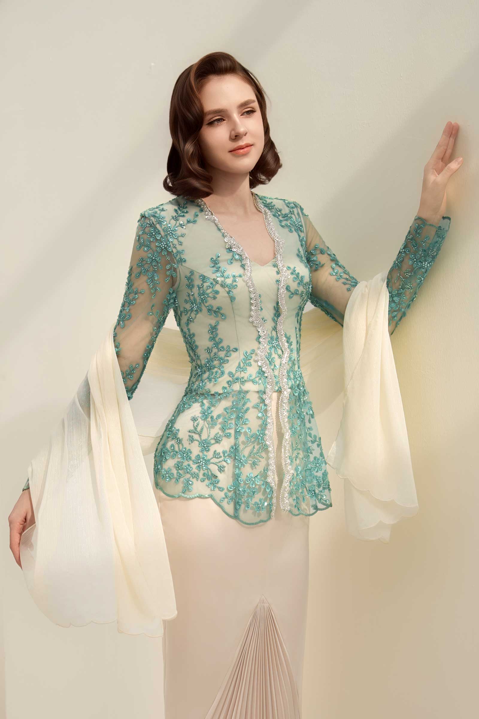 Zamrud Kebaya Top (Jade)