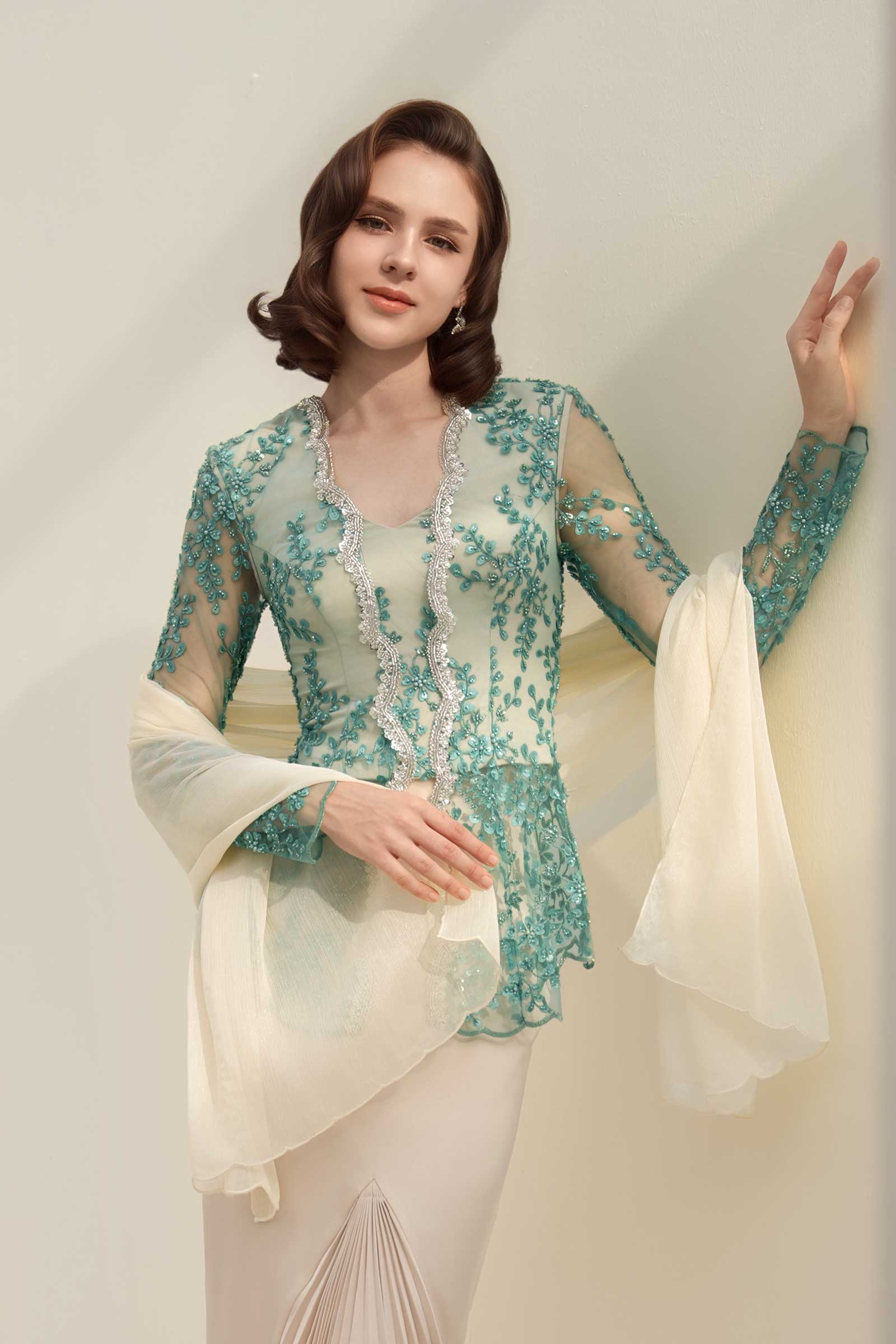 Zamrud Kebaya Top (Jade)