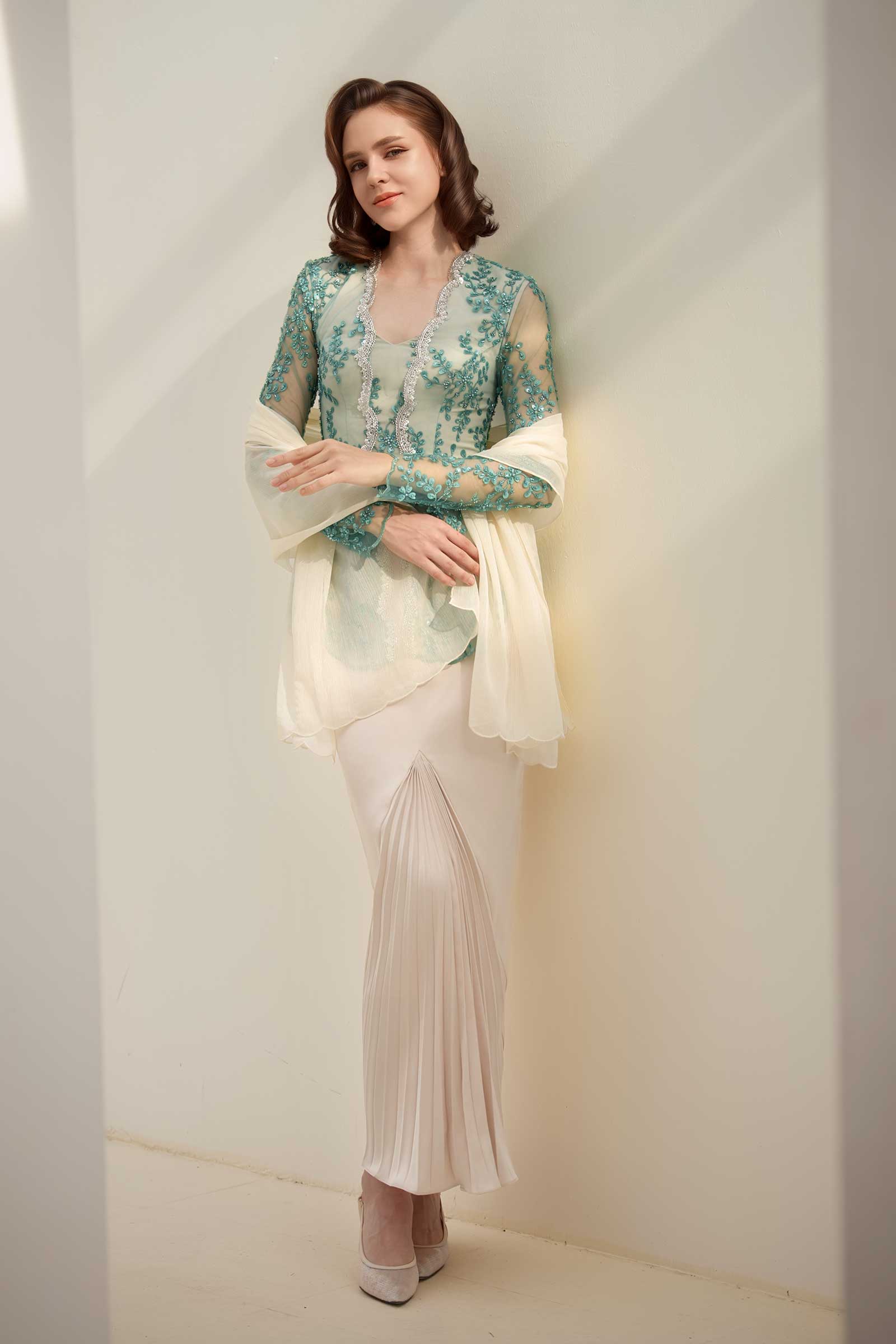 Zamrud Kebaya Top (Jade)