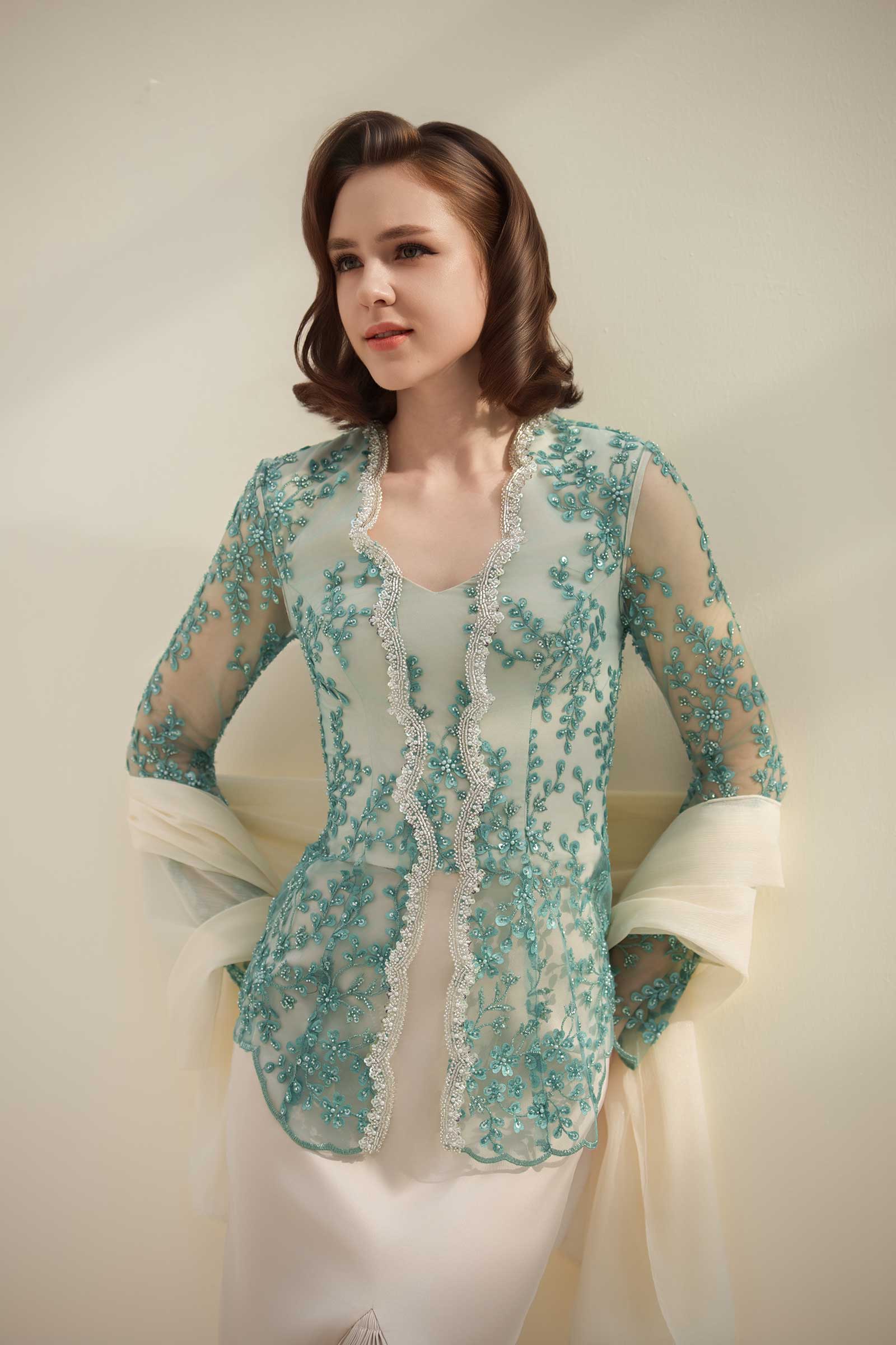 Zamrud Kebaya Top (Jade)