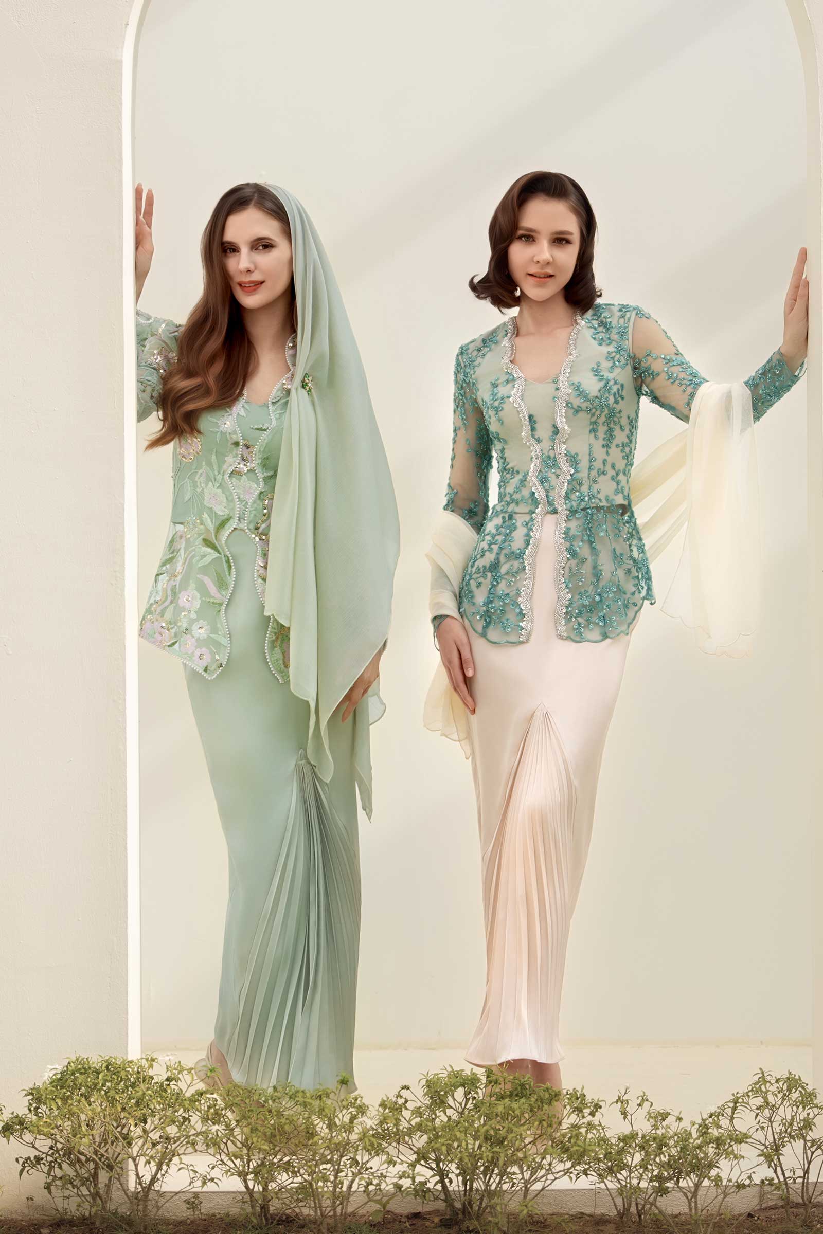 Emerelle Kebaya Top (Mint)