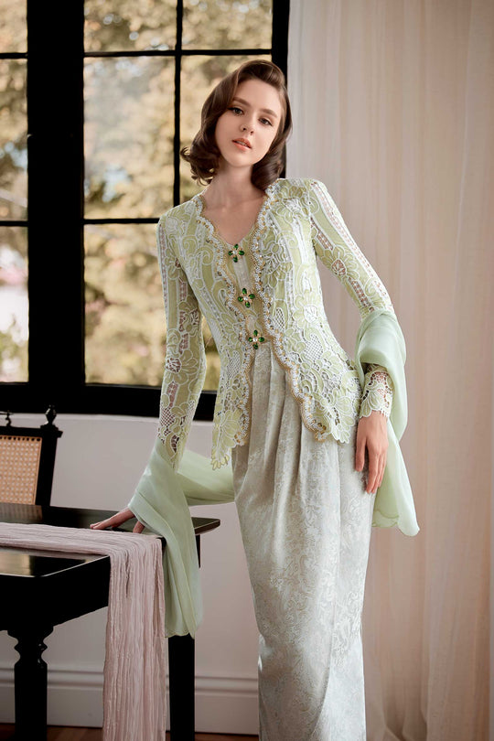 Seroja Kebaya Top (Sage)
