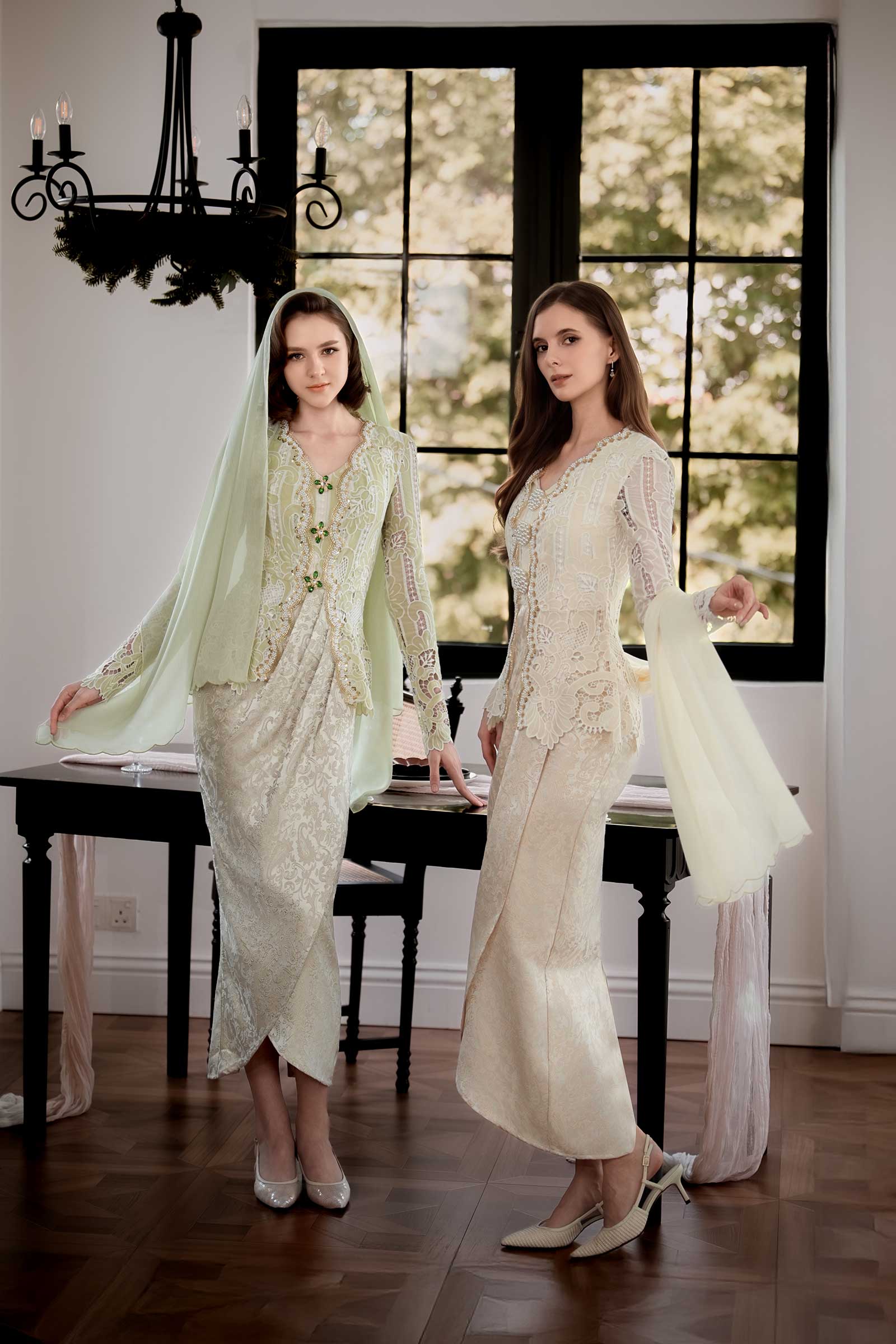 Seroja Kebaya Set (Sage)