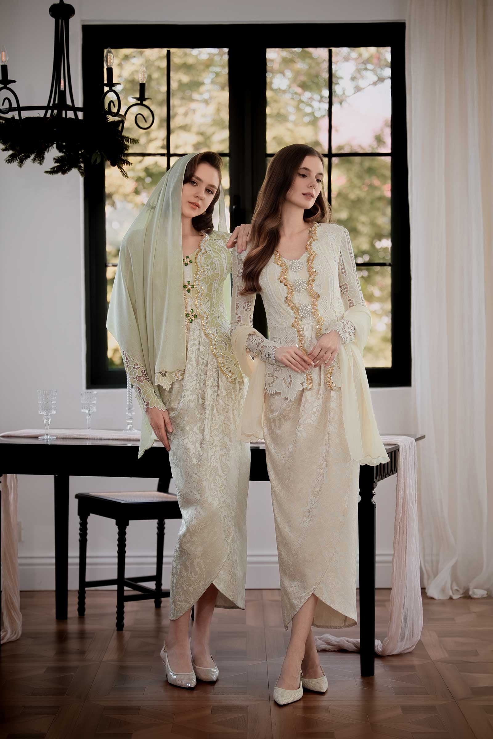 BACKORDER Seroja Kebaya Set (Sage)