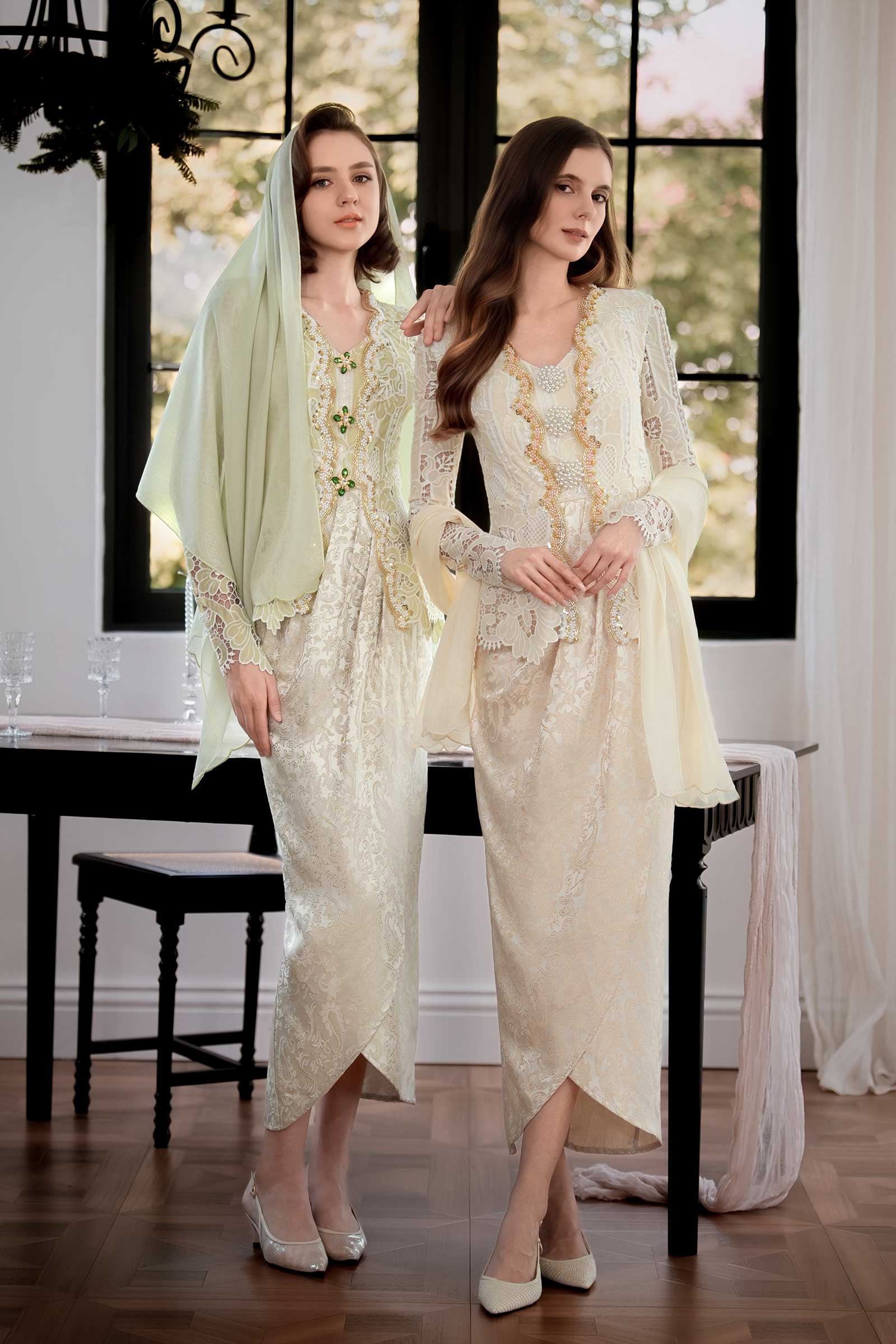 BACKORDER Seroja Kebaya Set (Sage)