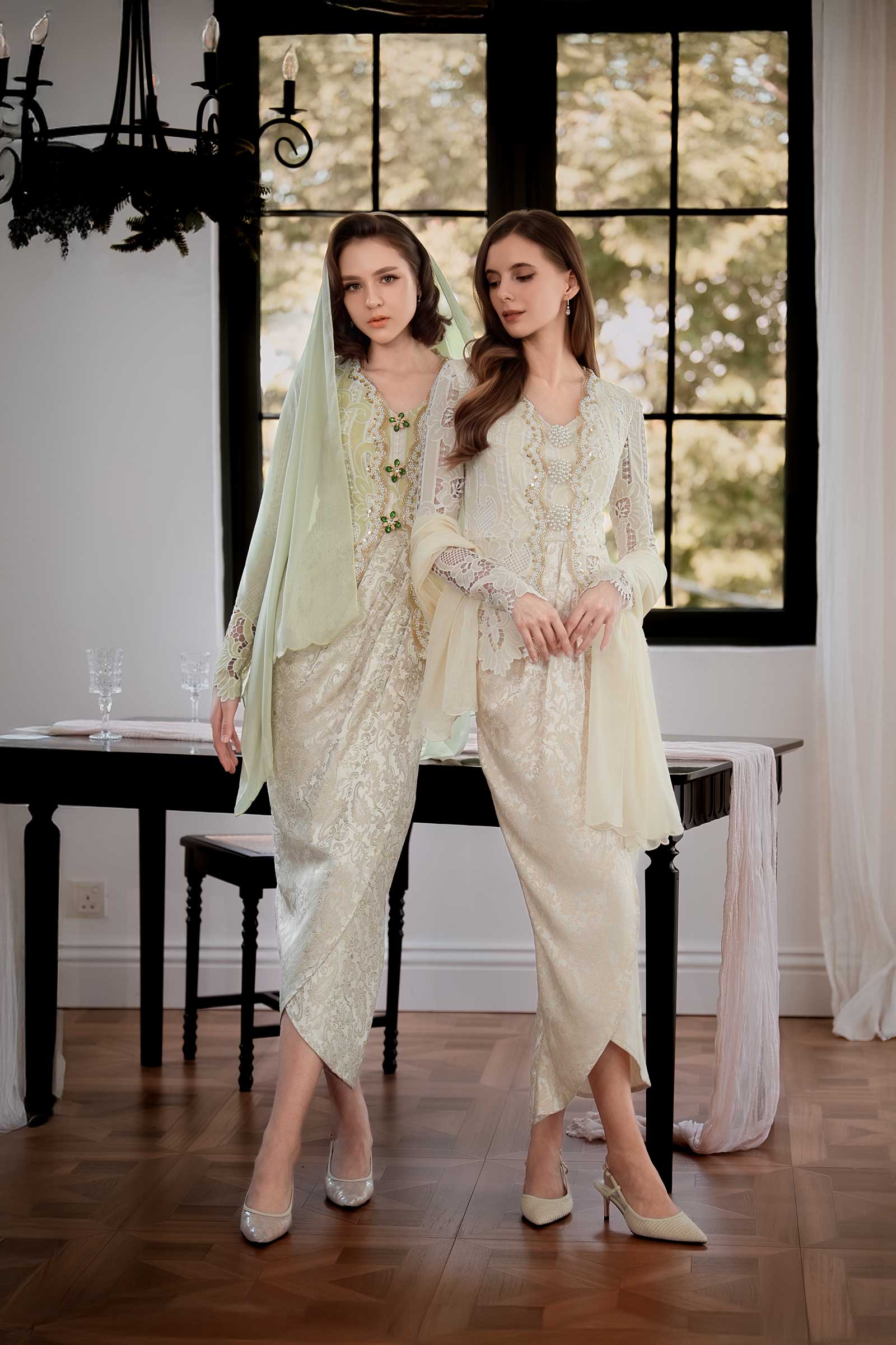 BACKORDER Seroja Kebaya Top (Sage)