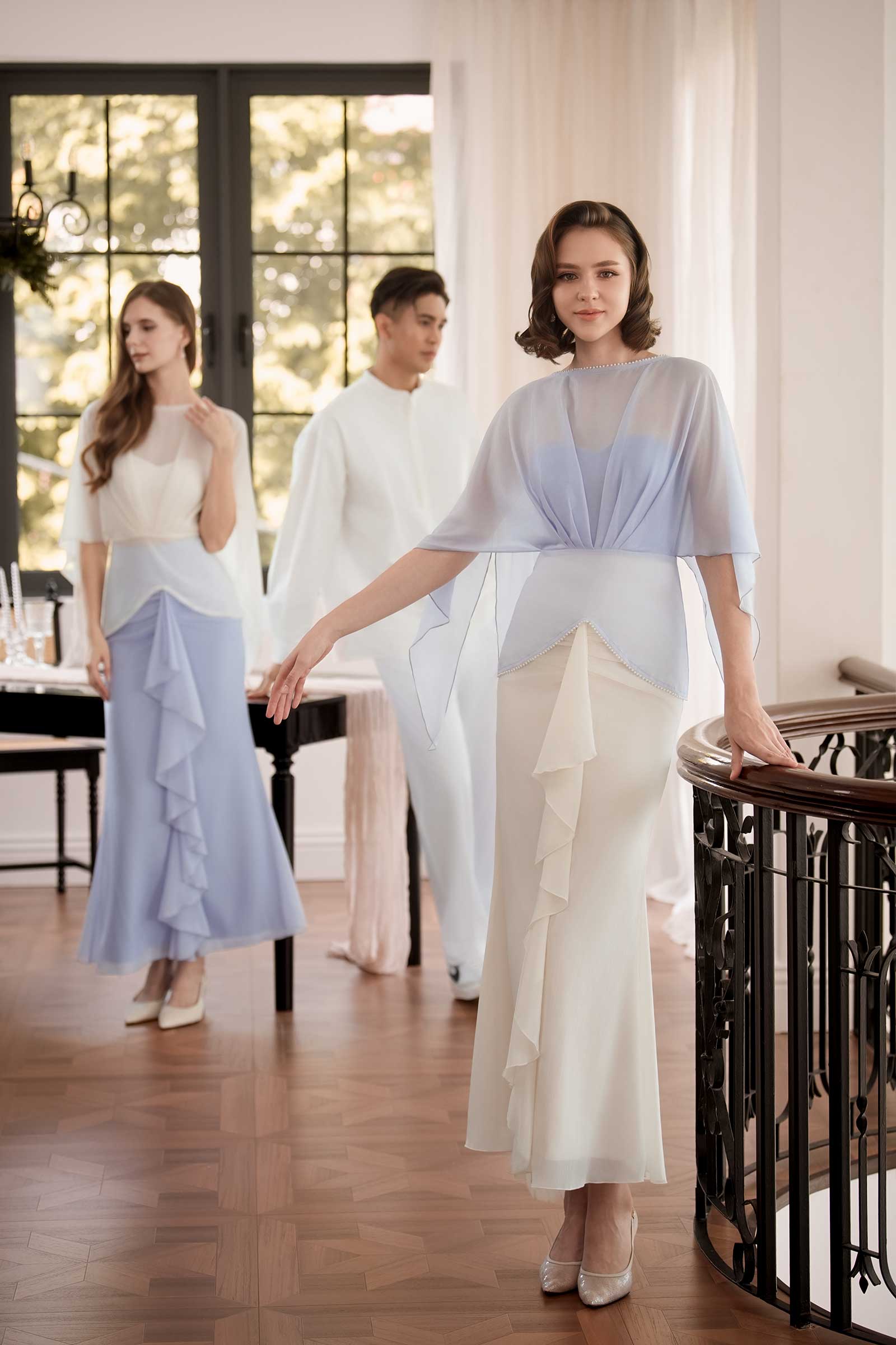 Aveline Kebaya Top (Blue)