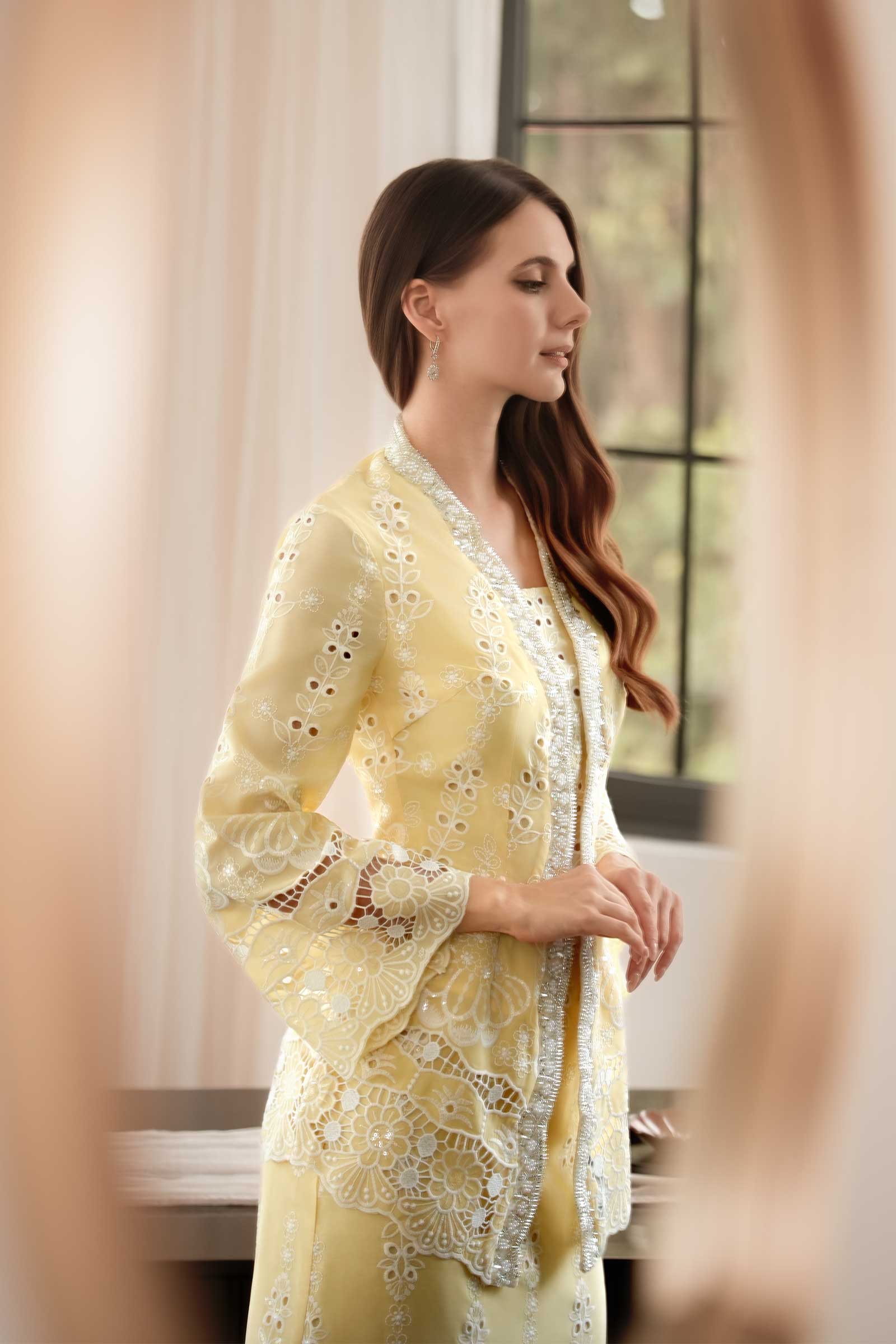 Embun Kebaya Top (Yellow)