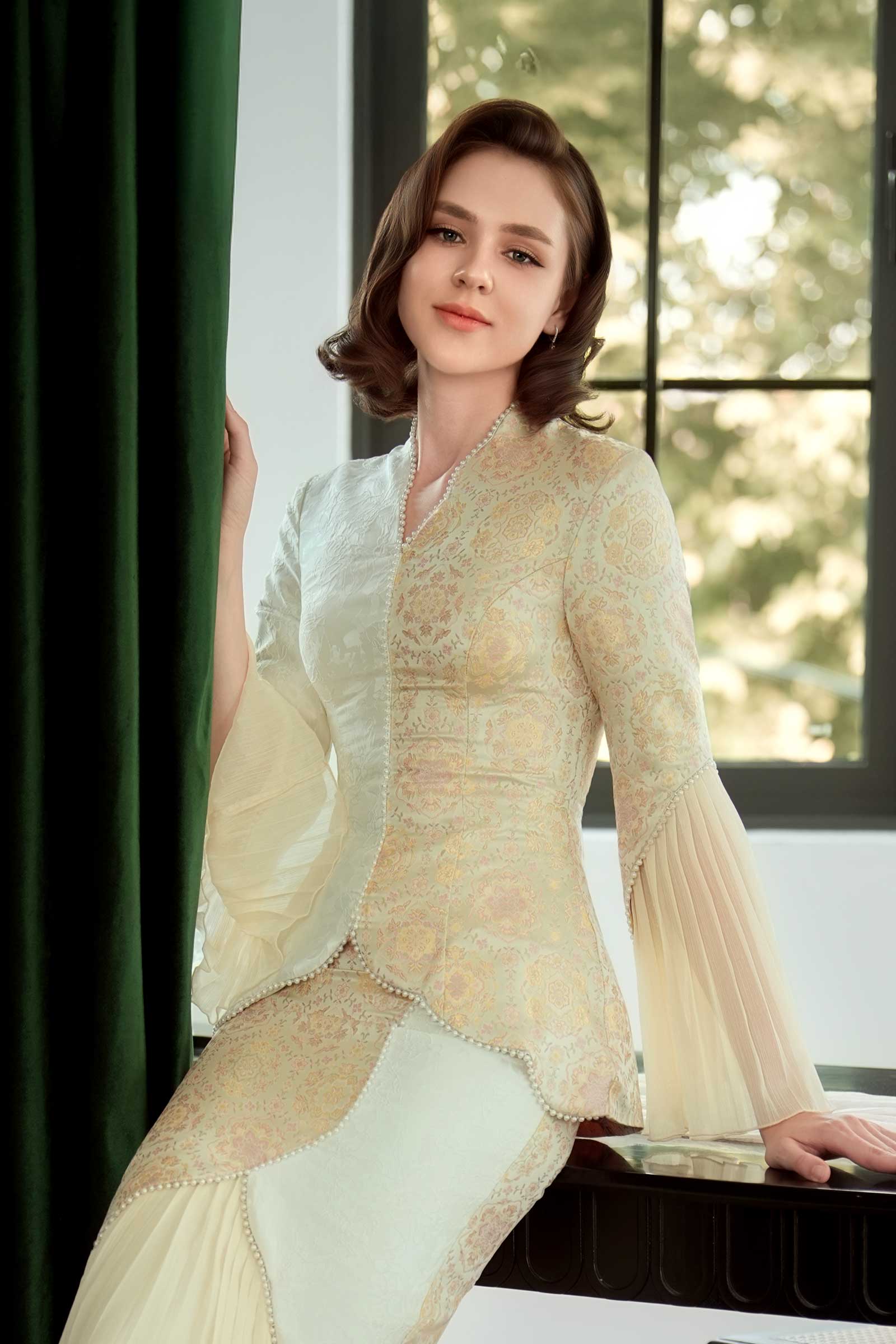 Niessa Kebaya Set (Pistachio)