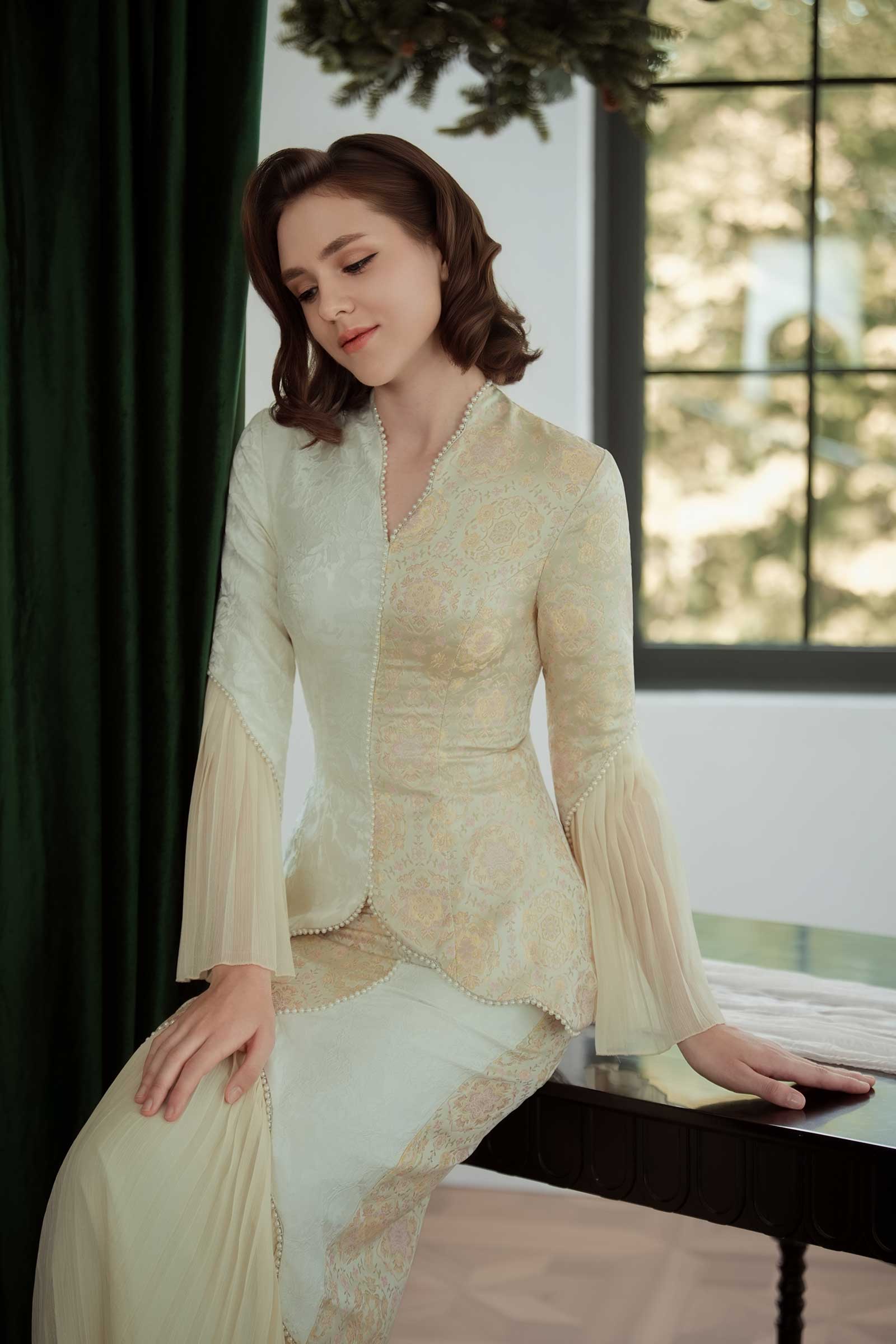 Niessa Kebaya Set (Pistachio)