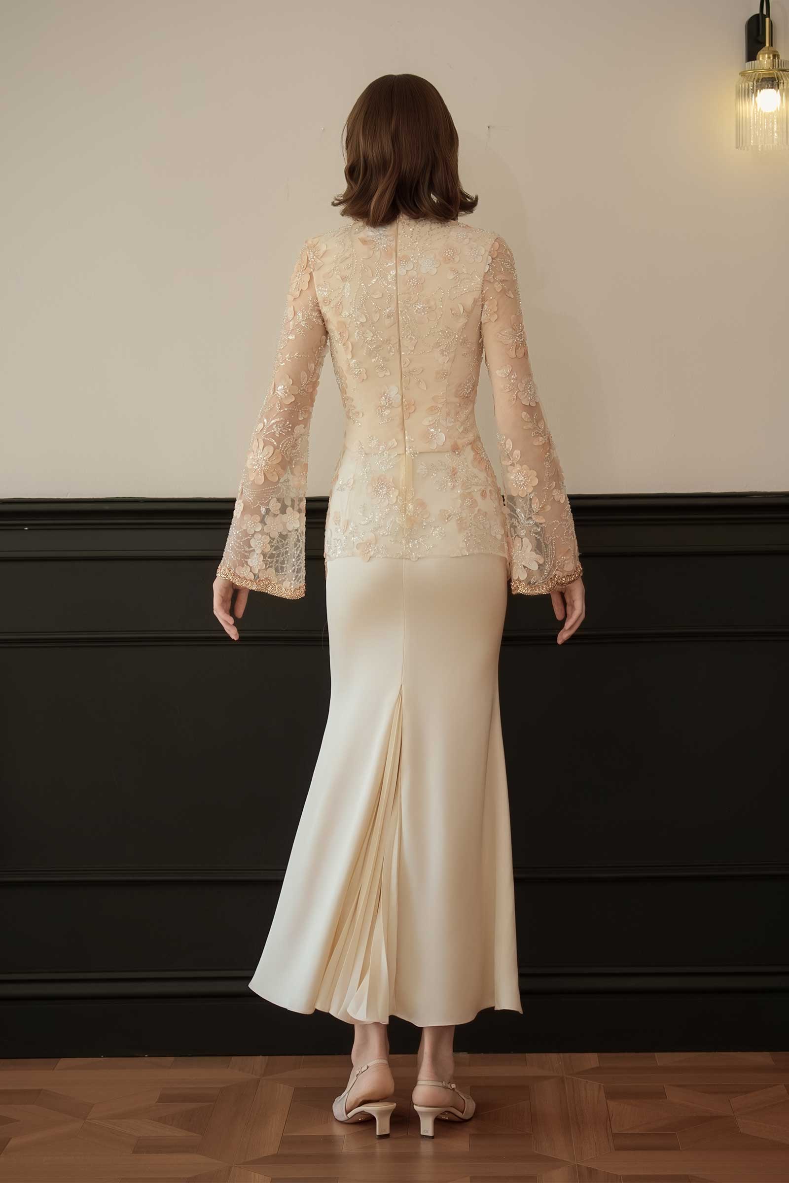 BACKORDER Mahsuri Kebaya Top (Moonlight Gold)