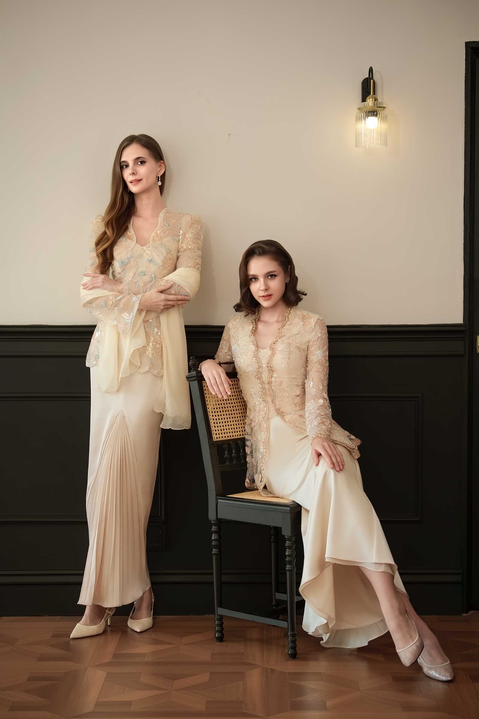 Thea Kebaya Top (Blush Petal)