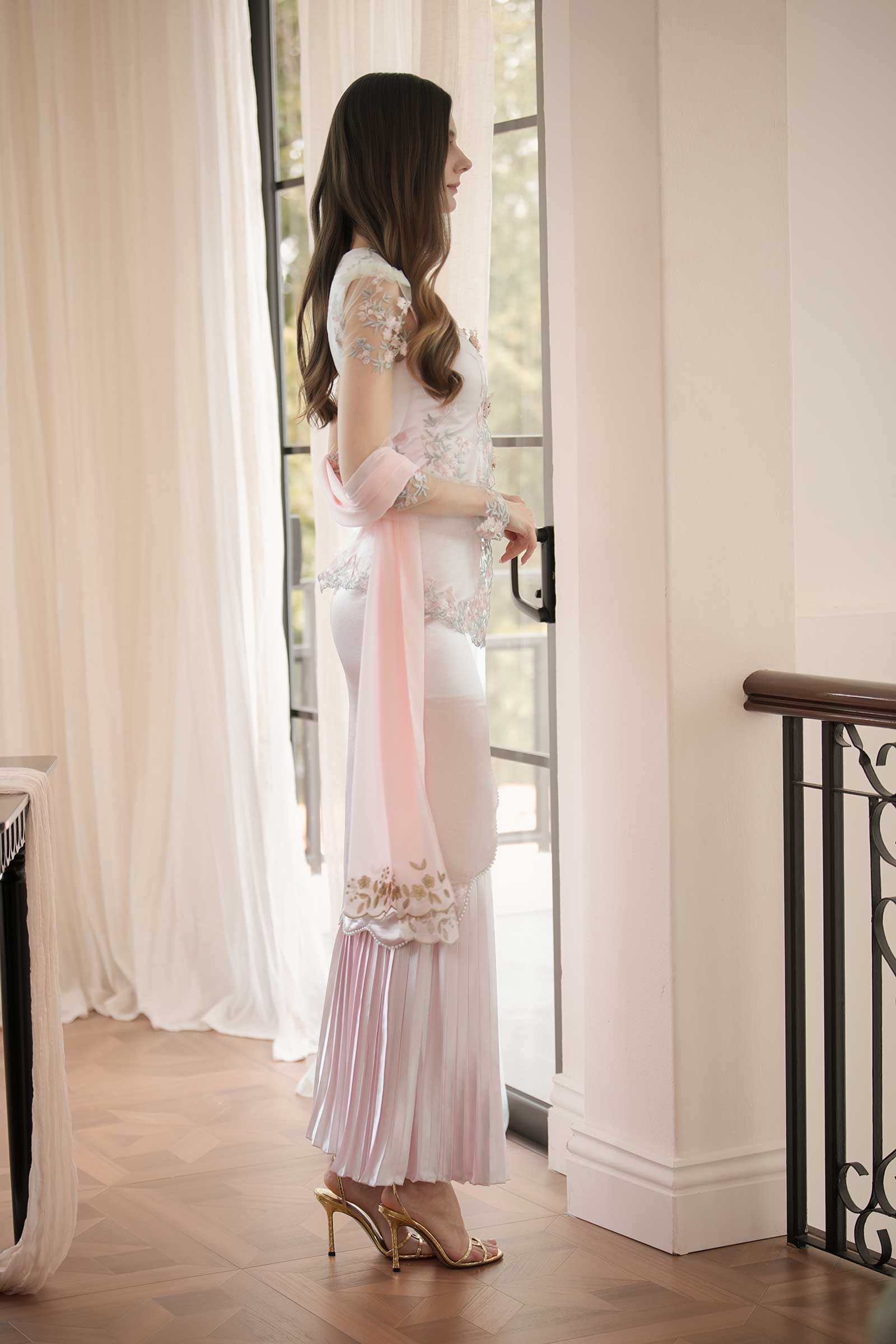 Seraya Kebaya Top (Pink)