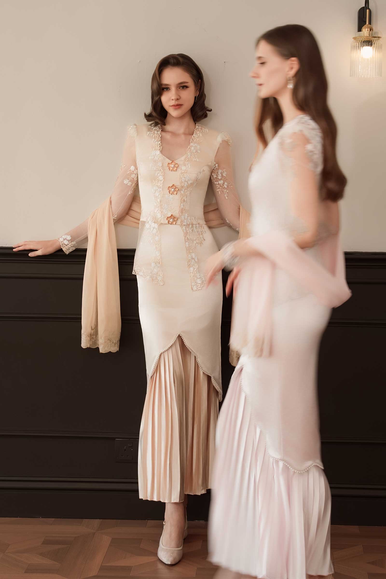 Seraya Kebaya Top (Champagne)