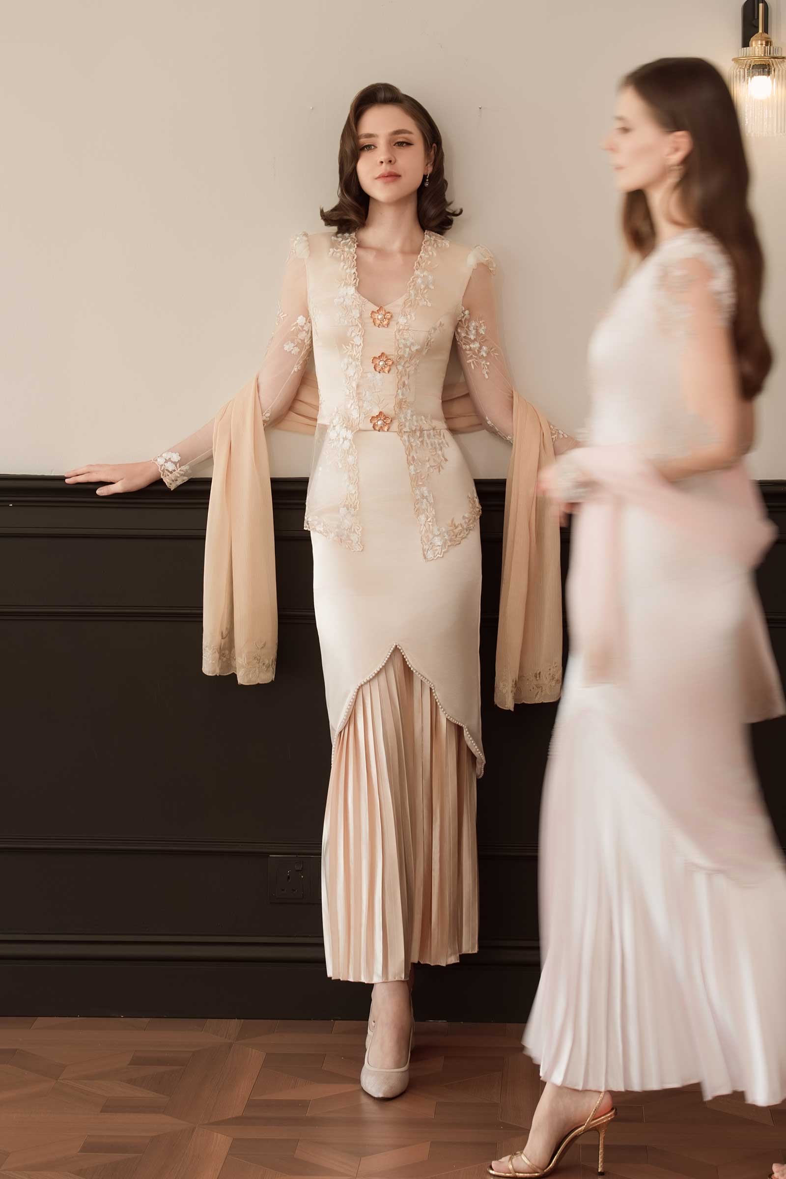 Seraya Kebaya Top (Champagne)