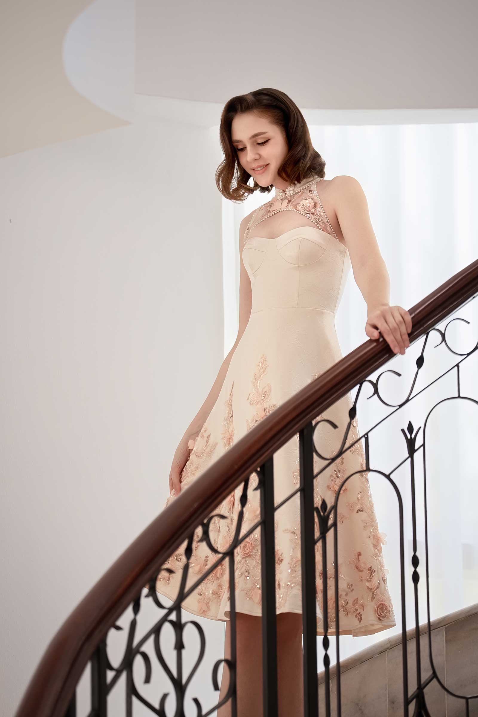Camelia Dress (Champagne)