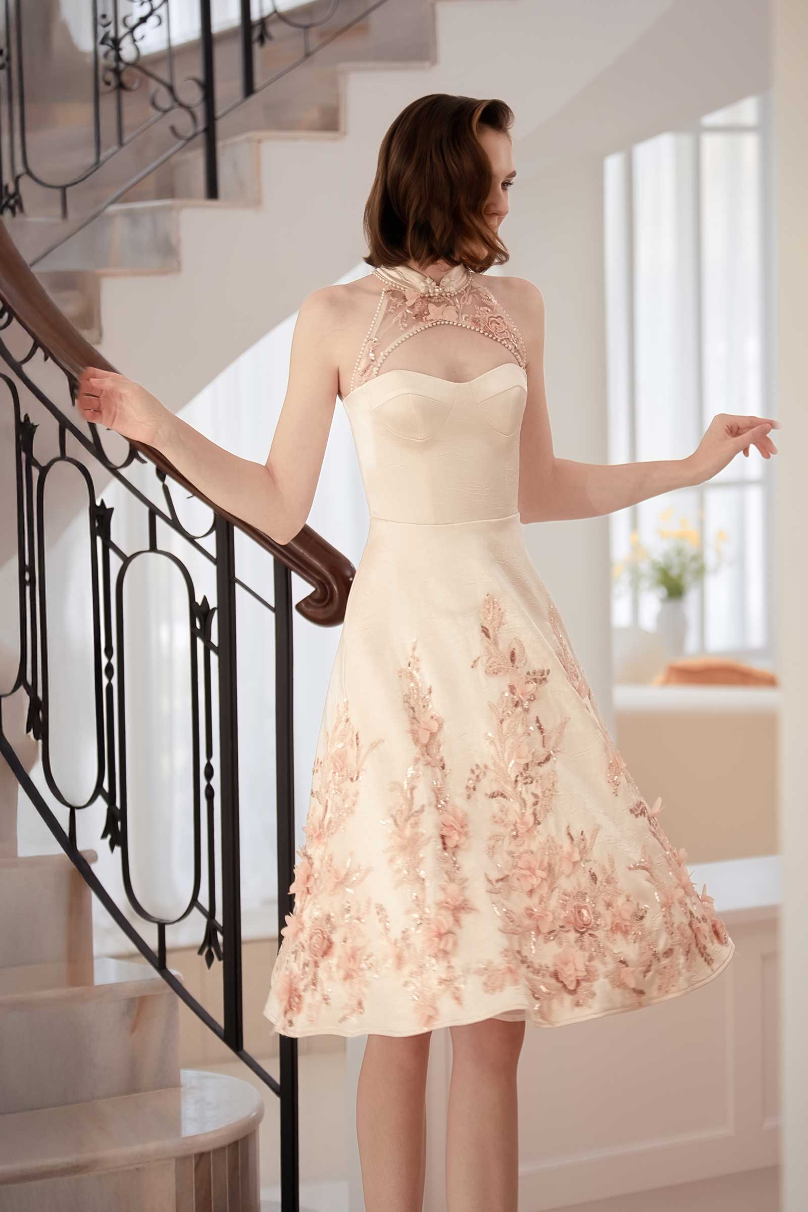 Camelia Dress (Champagne)